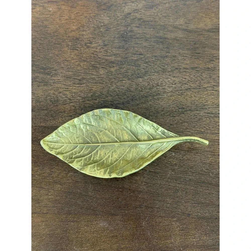 VTG 1940 Virginia Metalcrafters Solid‎ Brass Hydrangea Leaf 6